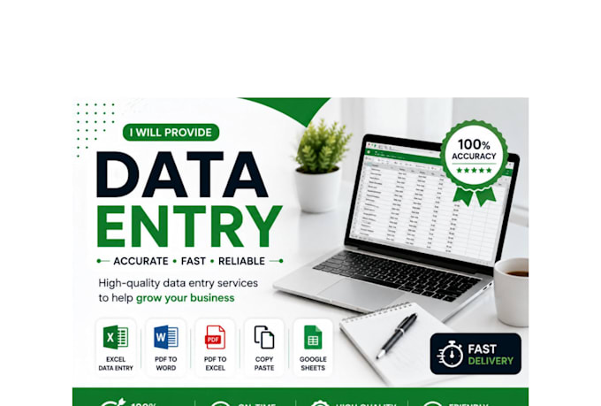 do accurate data entry, copy paste, and PDF to word excel